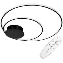 CEILING LAMP WITH REMOTE CONTROL LED PLAFON APP802-C Black