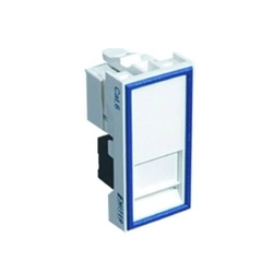 ICT socket RJ45 UTP kat.6 with an adapter,1-modułowe white, low