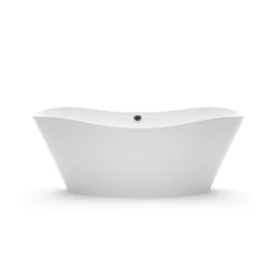 Stone bath Aura Alfeo white, 188x78 cm, with overflow