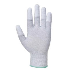 ESD fingertip coated protective gloves (gray *, XS)