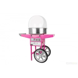 Cotton candy machine with trolley, 52 cm dome