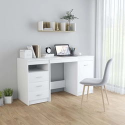 Lumarko Desk, white, 140x50x76 cm, chipboard