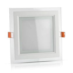 V-TAC glass LED panel 20x20cm 18W 3000K 1260lm