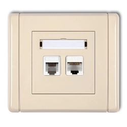 Data communication connection box copper (twisted pair) Karlik 1FGTK Beige IP20