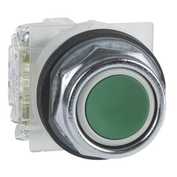 Push button, complete Schneider Electric 9001KR1GH5 Flat Green Round Screw connection Metal