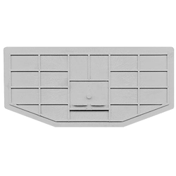 Endplate and partition plate for terminal block Simet 17924302 Grey V0