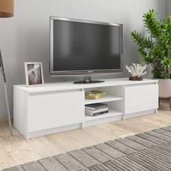 TV bench, white, 140x40x35.5 cm, chipboard