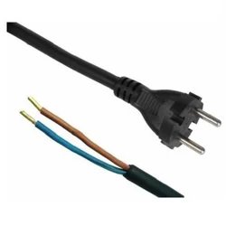 Rubber cable 3,0m OW 2x1,5 with plug. pros. PLASTROL