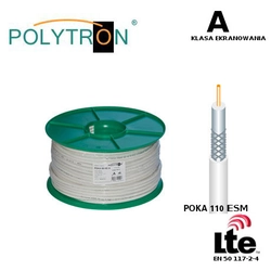 Coaxial cable Poka 110 RG6 1.02 CU 100mb.