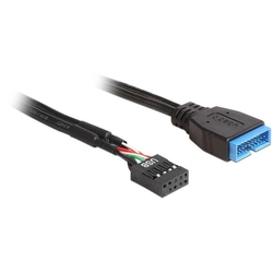 Delock cable USB 2.0 pin header female & gt; USB 3.0 pin header male, 0.3m (83281)