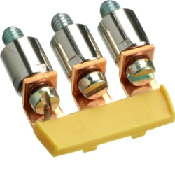 Cross-connector for terminal block Hager KWJ06B3 Transverse connector Screwable Yellow
