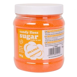Colorful sugar for cotton candy, orange, orange flavor 1 kg