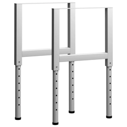 Adjustable workbench frames, 2 pcs, metal, 55x (69-95.5) cm