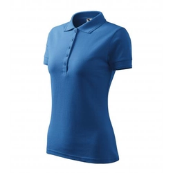MALFINI Pique Polo Polo shirt for women Size: 2XL, Color: cyan blue