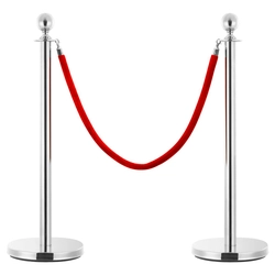 3-part VIP railing, stainless steel, silver