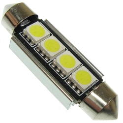 Interlook LED auto žárovka LED C5W 4 SMD 5050 CAN BUS 42mm