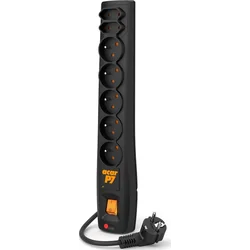 Acar power strip P7 surge protection 7 sockets 3 m black (W0115)