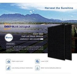 JA Solar celočerný fotovoltaický panel JAM54S31 400 MR FB FV modul