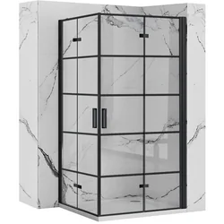 Rea Molière Black Double shower cabin 110x110