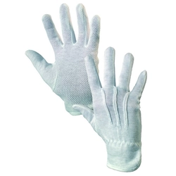 Canis MAWA textile gloves with PVC targets Size: 8, Color: white