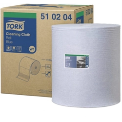 Non-woven cleaning cloth, blue, heavy roll, Tork 510204