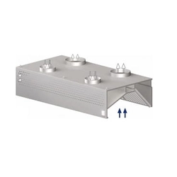 Wall-mounted compensating hood 4200x1100x450 mm