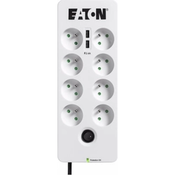 Multiple socket Eaton PB8TUF Rectangular Plastic Matt Black/white IP20