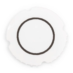 Text plate for command devices Spamel ST22-7202\P11 White Round