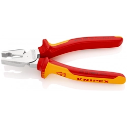 Combination pliers Insulated universal pliers with increased gear KNIPEX 02 06 180