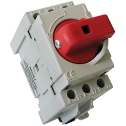 Rotary modular switch 3 pole 63A 0-1 ON-OFF IP20 mounting on rail or with screws