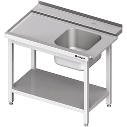 Loading table (L) 1-compartment | with STALGAST dishwasher shelf | 900x750x880 mm | welded