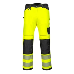 PORTWEST Lehké strečové kalhoty PW3 Hi-Vis Velikost: 34, Barva: žlutá-černá