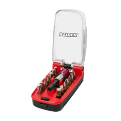 Raider (accessory) screwdriver bits and magnetic holder (bit set)1/4" 15 pcs.RAIDER set