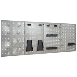 Perforated wall panels, 4 pcs, 40x58 cm, steel