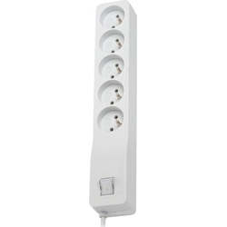 Lestar ZX power strip 510 surge protection 5 sockets 1 m gray