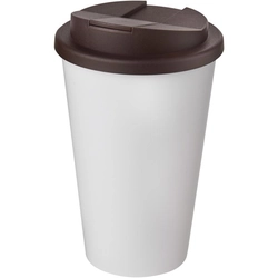 Americano® 350 ml thermo mug with spill-resistant cap - Brown