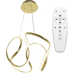 Modern LED Hanging Ceiling Lamp + REMOTE APP386-CP Gold