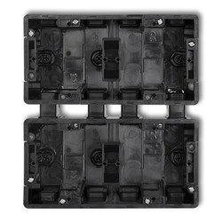4-way flush-mounted installation box (2 horizontal, 2 vertical) black Karlik Deco DPM-2x2