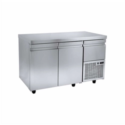 Freezing table, stainless steel, 2 doors + 1 drawer, 439 l, 1570x700x880 mm