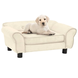 Dog sofa, cream, 72x45x30 cm, plush