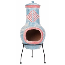 RedFire Fireplace Colima, Clay, Sea Blue / Red, 86031