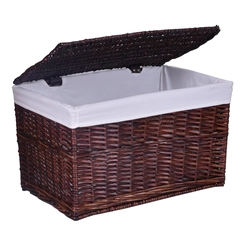 Wicker chest 76x46x46 cm - 160L - brown