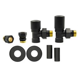 Swing black structural angle regulating valve All in One Cu 15mm