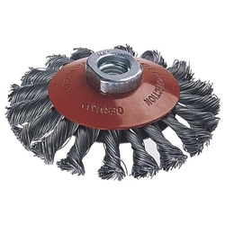 Conical brush 100 mm / M14 Wolfcraft - stranded wire