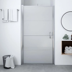 Shower door, frosted tempered glass, 81 x 195 cm