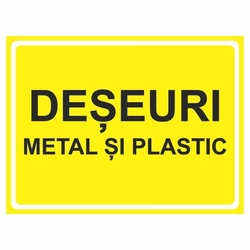 Pleasant PVC indicator - Metal and plastic waste, 20x26 cm