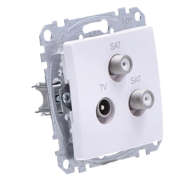 TV/SAT/SAT terminal socket (4dB), white SEDNA DESIGN