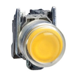 Push button, complete Schneider Electric XB4BP583B5EX Flat Yellow Round Screw connection Metal