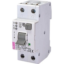 Eti-Polam Residual current circuit breaker 1+N 25A C 30mA type A KZS-2M2p EDI A (002172418)