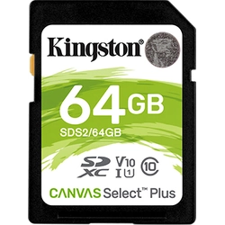 64GB SDXC Kingston Canvas Select Plus U1 V10 CL10 100MB / s